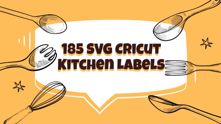 185 SVG Cricut Kitchen Labels