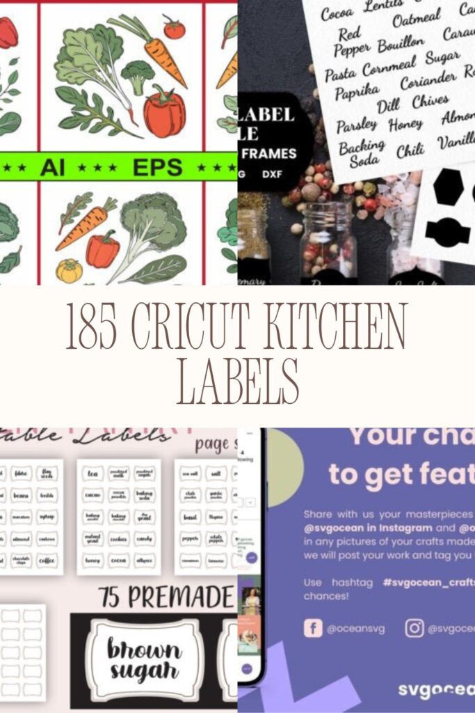 185 Cricut Kitchen Labels 185 Cricut Kitchen Labels
