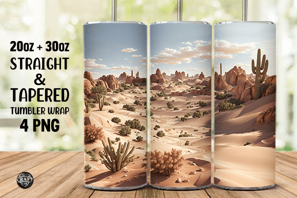 3D Desert Landscape Tumbler Wrap Sublima 3D Desert Landscape Tumbler Wrap Sublima