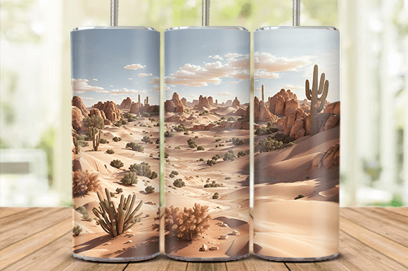 3D Desert Landscape Tumbler Wrap Sublima 3D Desert Landscape Tumbler Wrap Sublima
