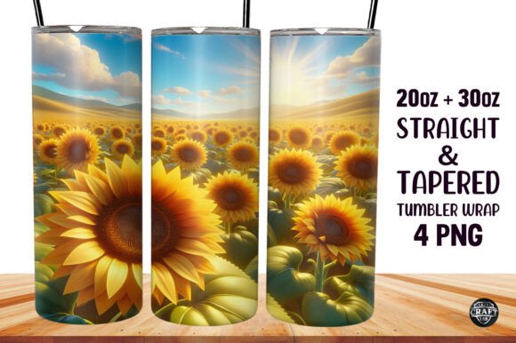 3D Sunflowers Sublimation Tumbler 20oz S 3D Sunflowers Sublimation Tumbler 20oz S