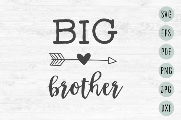 Big Brother with Arrow and Heart Svg Big Brother with Arrow and Heart Svg
