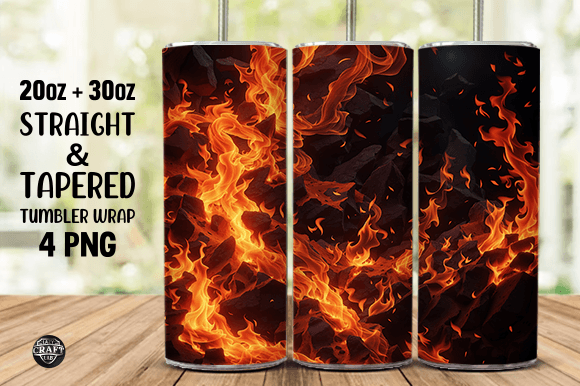Blazing Fire Background Tumbler Wraps Blazing Fire Background Tumbler Wraps