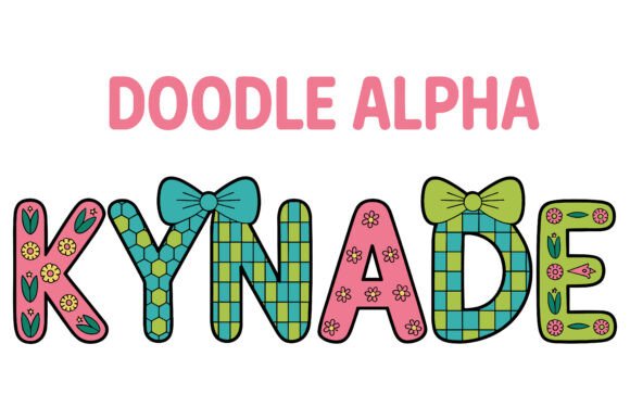 Colorful Kynade Name Doodle Alpha Art