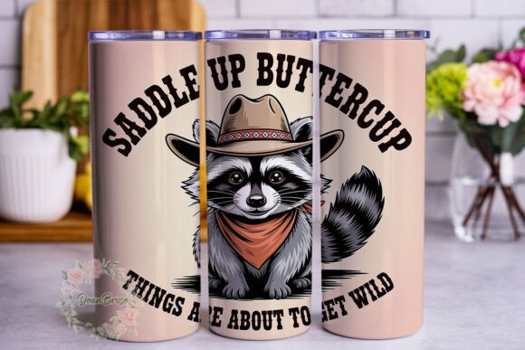 Cowboy Raccoon 20oz Tumbler Wrap Cowboy Raccoon 20oz Tumbler Wrap