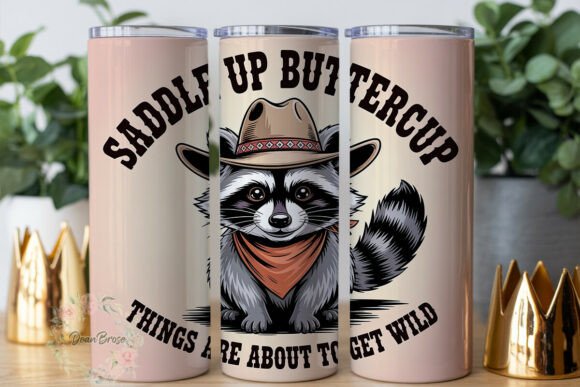 Cowboy Raccoon 20oz Tumbler Wrap Cowboy Raccoon 20oz Tumbler Wrap