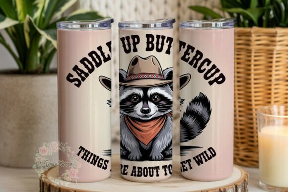 Cowboy Raccoon 20oz Tumbler Wrap Cowboy Raccoon 20oz Tumbler Wrap
