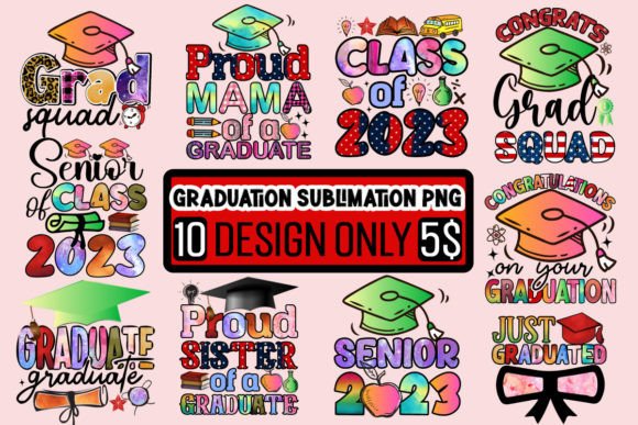 Graduation Sublimation Design Bundle