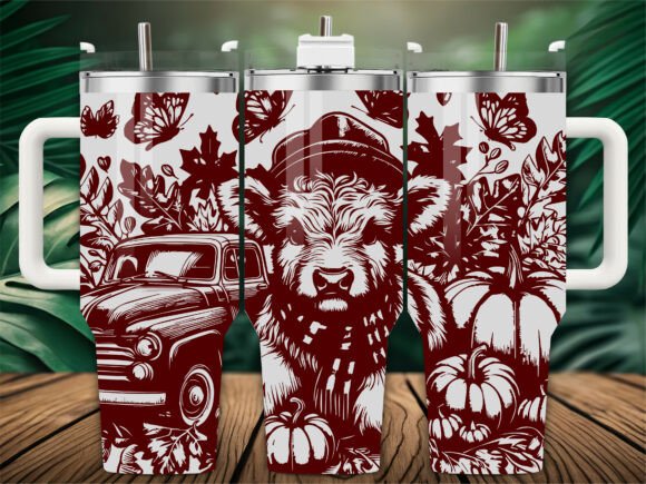 Highland Cow Laser Engraving Tumbler Highland Cow Laser Engraving Tumbler