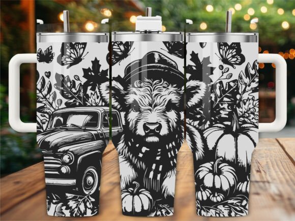 Highland Cow Laser Engraving Tumbler Highland Cow Laser Engraving Tumbler