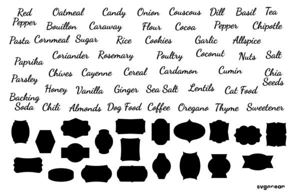Kitchen Labels Svg Bundle | Clipart Kitchen Labels Svg Bundle | Clipart