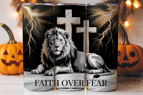 Lion Faith Cross 20oz Tumbler Wrap Lion Faith Cross 20oz Tumbler Wrap