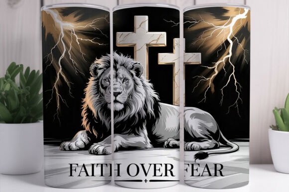 Lion Faith Cross 20oz Tumbler Wrap Lion Faith Cross 20oz Tumbler Wrap