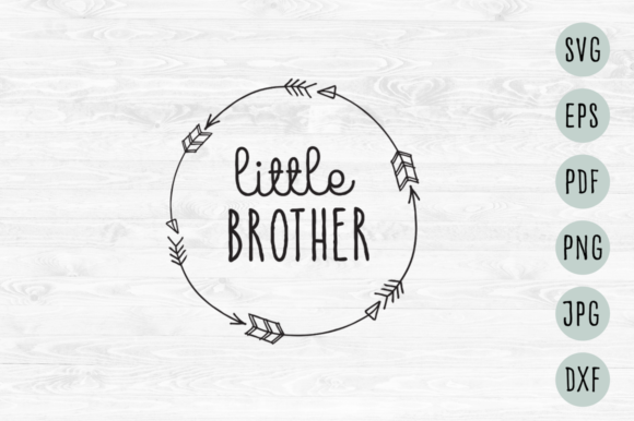 Little Brother W/ Arrow Circle Frame Svg Little Brother W/ Arrow Circle Frame Svg
