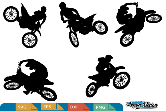 Motorsport Racing Pack of 5 Silhouette