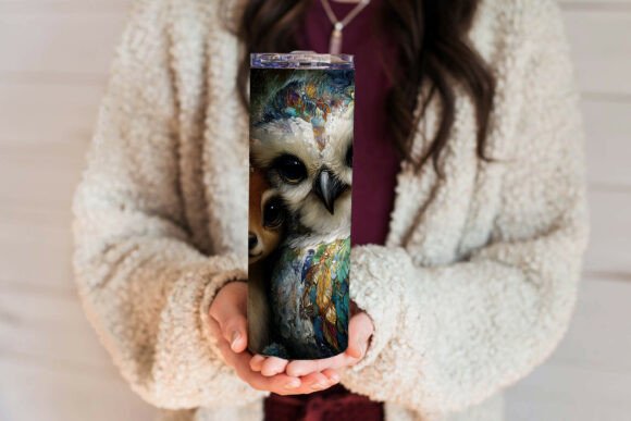 Owl and Deer 20oz Tumbler Wrap, 4 Owl and Deer 20oz Tumbler Wrap, 4