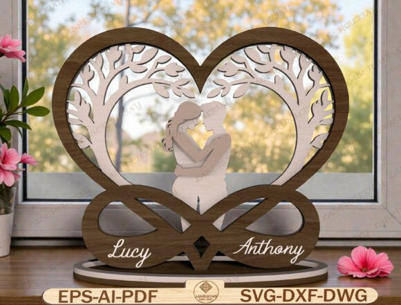 Personalized Couple Heart Tree SVG Personalized Couple Heart Tree SVG
