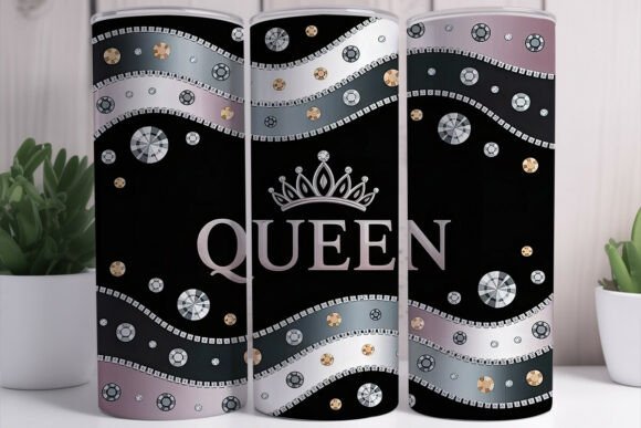 Queen Crown Rhinestones Tumbler Wrap Queen Crown Rhinestones Tumbler Wrap