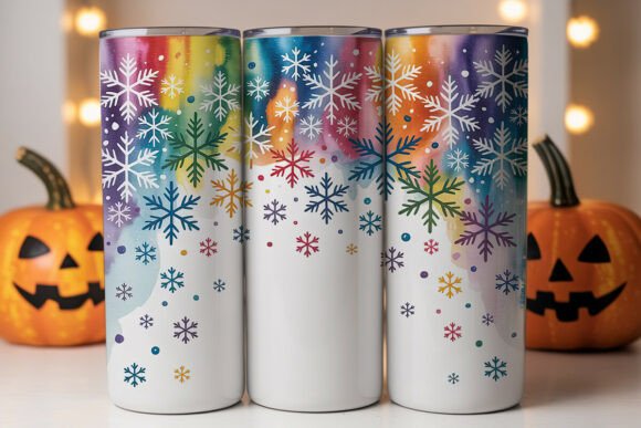 Rainbow Snowflake 20oz Tumbler Wrap Rainbow Snowflake 20oz Tumbler Wrap