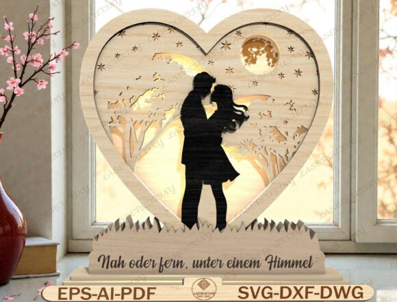 Romantic Couple Laser Cut File Romantic Couple Laser Cut File