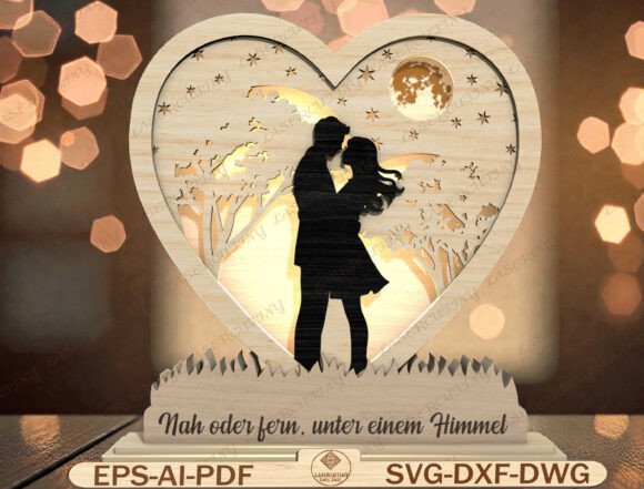 Romantic Couple Laser Cut File Romantic Couple Laser Cut File