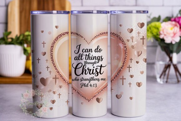 Rose Gold Christian 20oz Tumbler Wrap Rose Gold Christian 20oz Tumbler Wrap