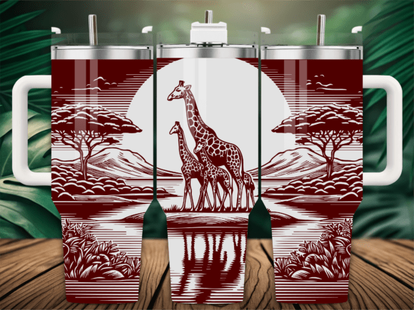 Safari Animal Giraffe Laser Tumbler Wrap Safari Animal Giraffe Laser Tumbler Wrap