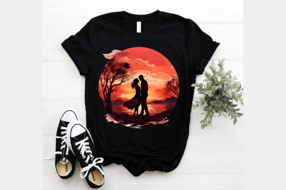 Silhouette Sunset Sublimation Clipart
