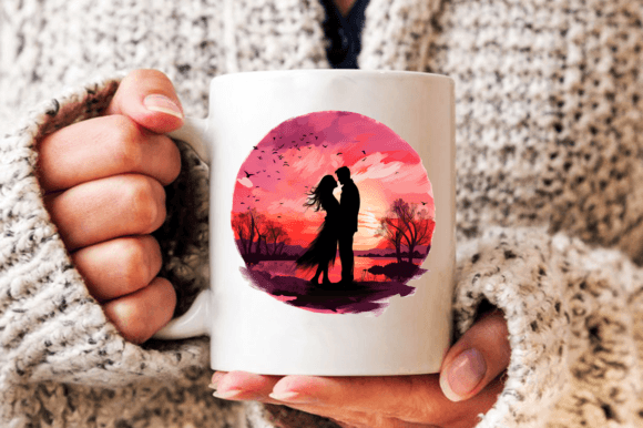 Silhouette Sunset Sublimation Clipart