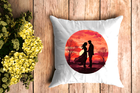 Silhouette Sunset Sublimation Clipart