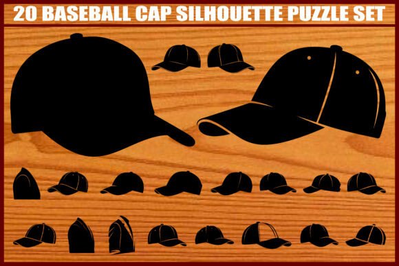 20 Baseball Cap Silhouette