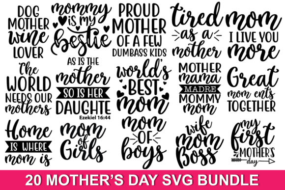 20 Mother's Day Quotes Bundle