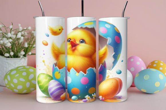 3D Easter Chick Tumbler Wrap
