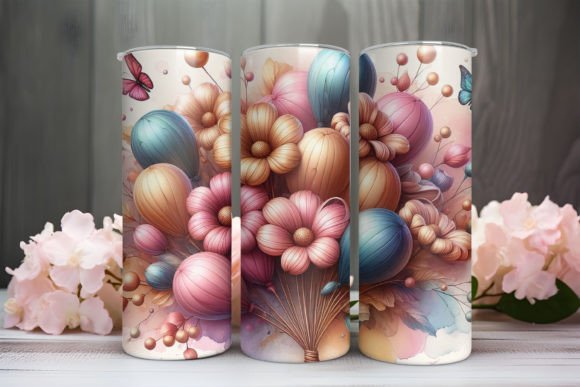 3D Flower Tumbler Wrap