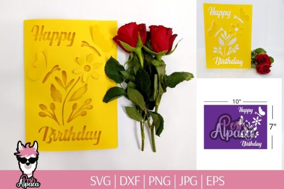 3d Birthday Card SVG, Greeting Card Svg