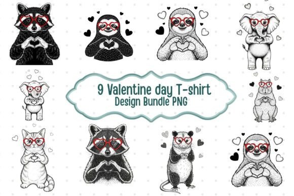 9 Valentine’s Day Animal T-Shirt Design 9 Valentine’s Day Animal T-Shirt Design