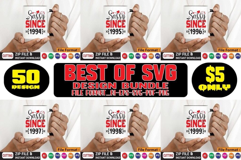 Best of Mug SVG Design Bundle