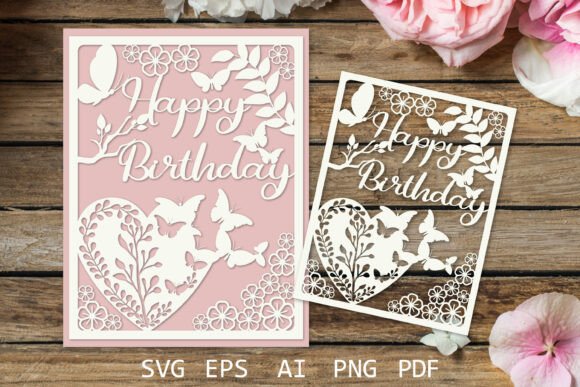 Happy Birthday Card SVG |Birthday Paper