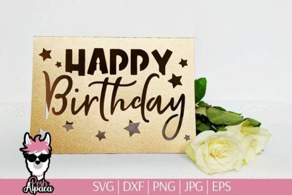 Birthday Card SVG, Card Template