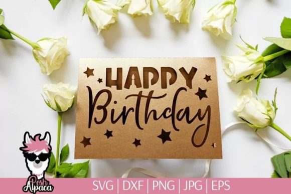 Birthday Card SVG, Card Template