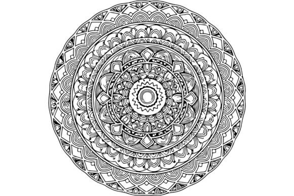 Black Floral Mandala Vector Bundle