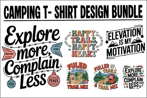 Camping T-Shirt Design Bundle Camping T-Shirt Design Bundle