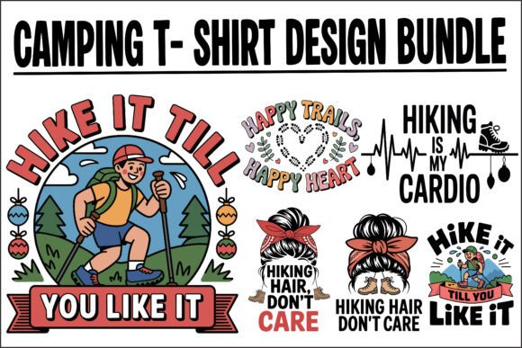 Camping T-Shirt Design Bundle Camping T-Shirt Design Bundle