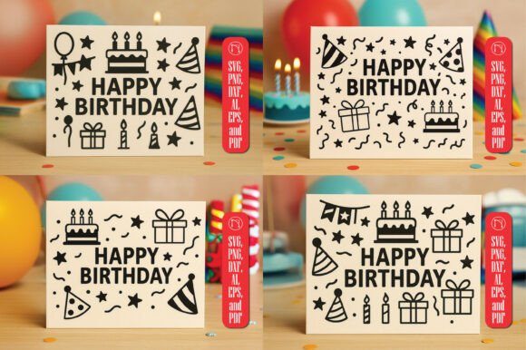 Cricut Birthday Gift Card SVG Bundle
