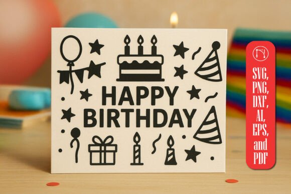 Cricut Birthday Gift Card SVG Bundle