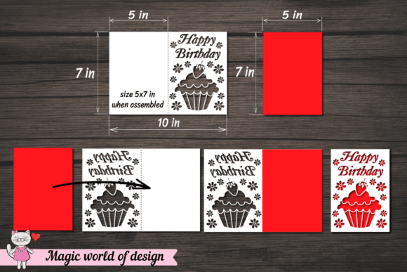 Cupcake Happy Birthday Card Cover A5, Pa