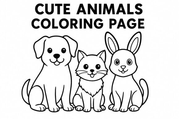 Cute Baby Animals Coloring Page for Kids Cute Baby Animals Coloring Page for Kids