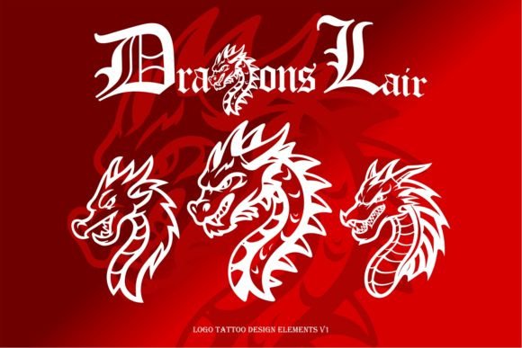 DragonsLair Logo Tattoo Elements V1