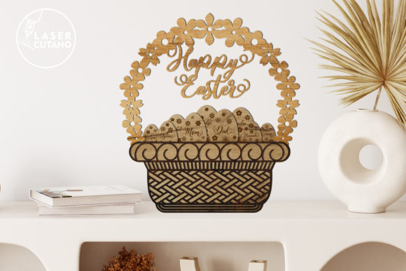 EASTER BASKET Multilayer Laser Cut File EASTER BASKET Multilayer Laser Cut File