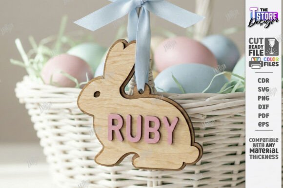 Easter Basket Tags Laser Cut Bundle |CNC Easter Basket Tags Laser Cut Bundle |CNC